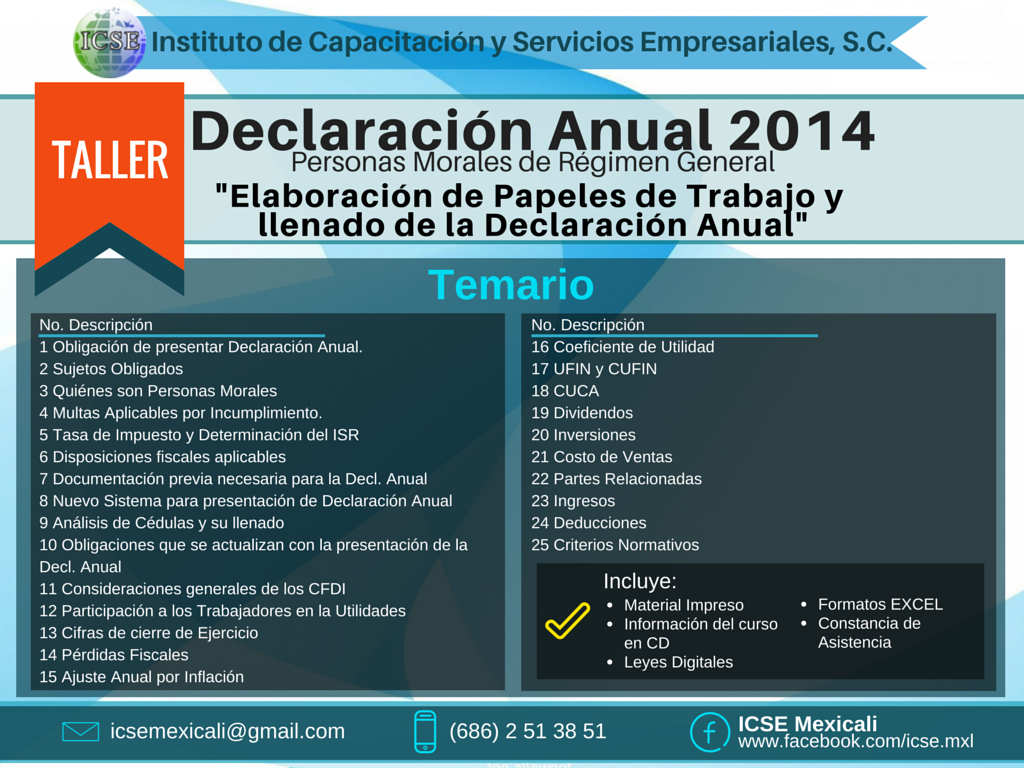 Temario Declaracion Anual 2014