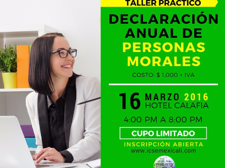 declaracion anual personas morales taller practico